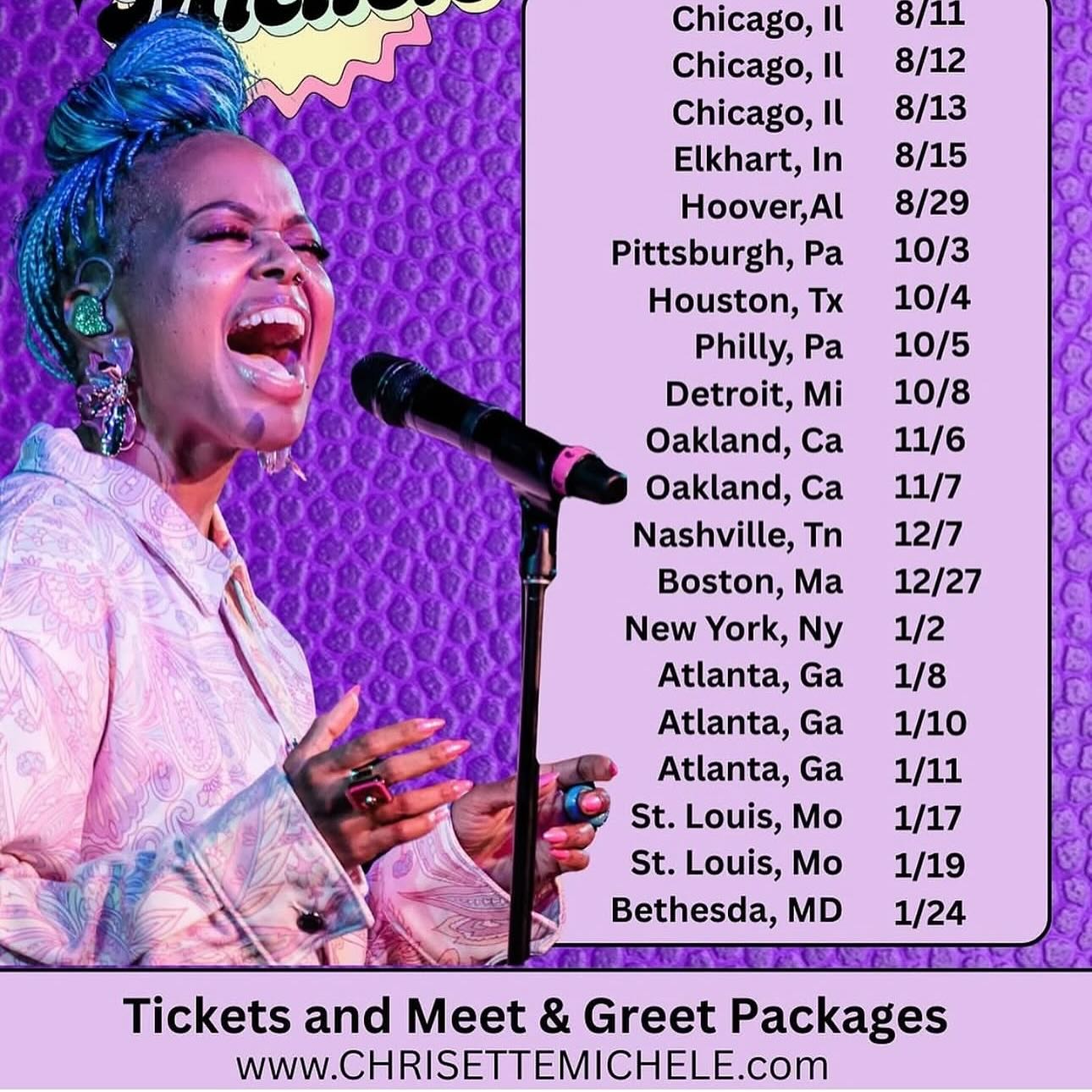 Chrisette Michele Tour Poster 2026